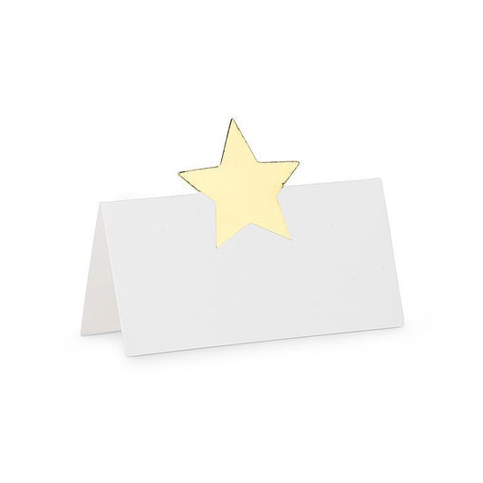 Gold Star Placecards - 12pc