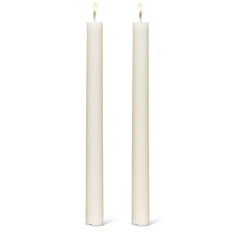 Ridged Taper Candle