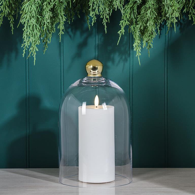Bell Cloche w/Gold Knob