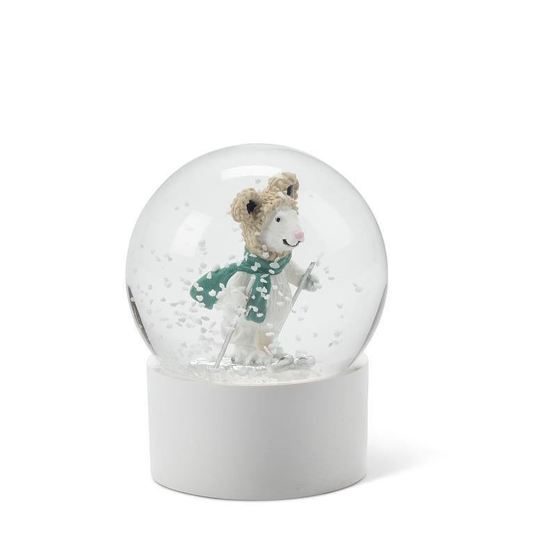 Skiing Mouse Snow Globe