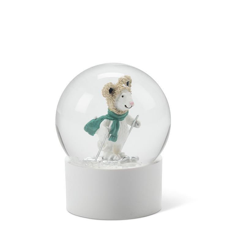 Skiing Mouse Snow Globe