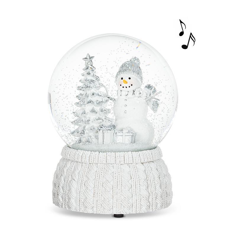 Snowman w/Tree Snow Globe