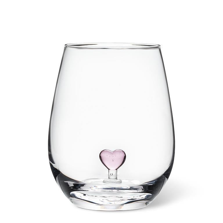 Stemless Wine w/Heart