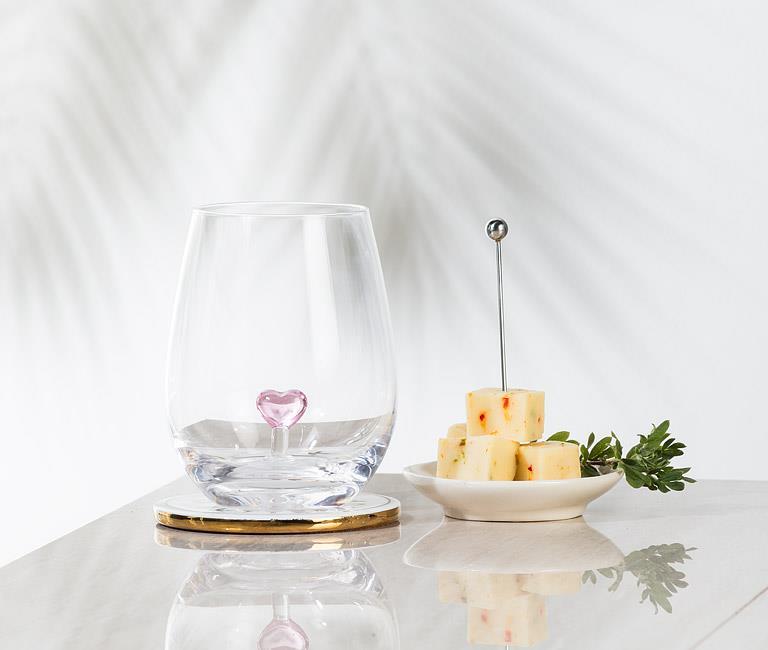 Stemless Wine w/Heart
