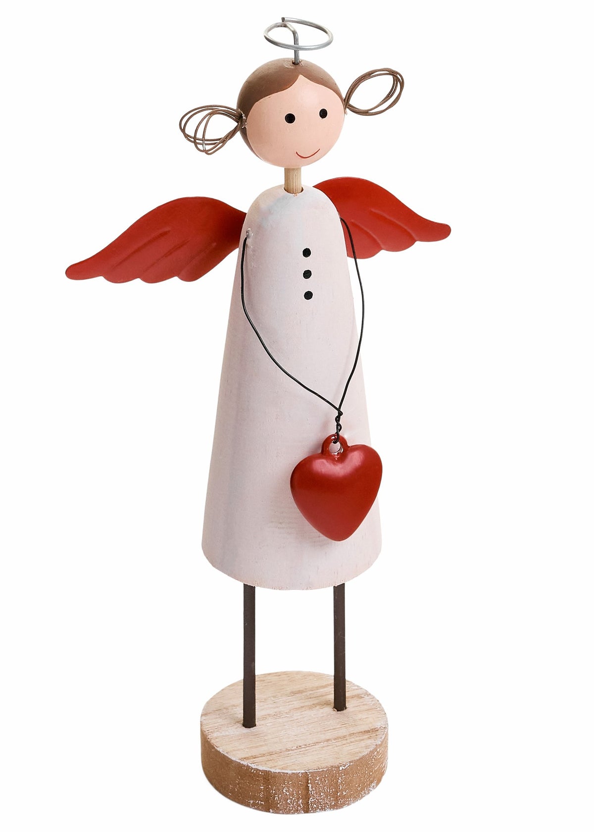 Wood Angel w/Heart