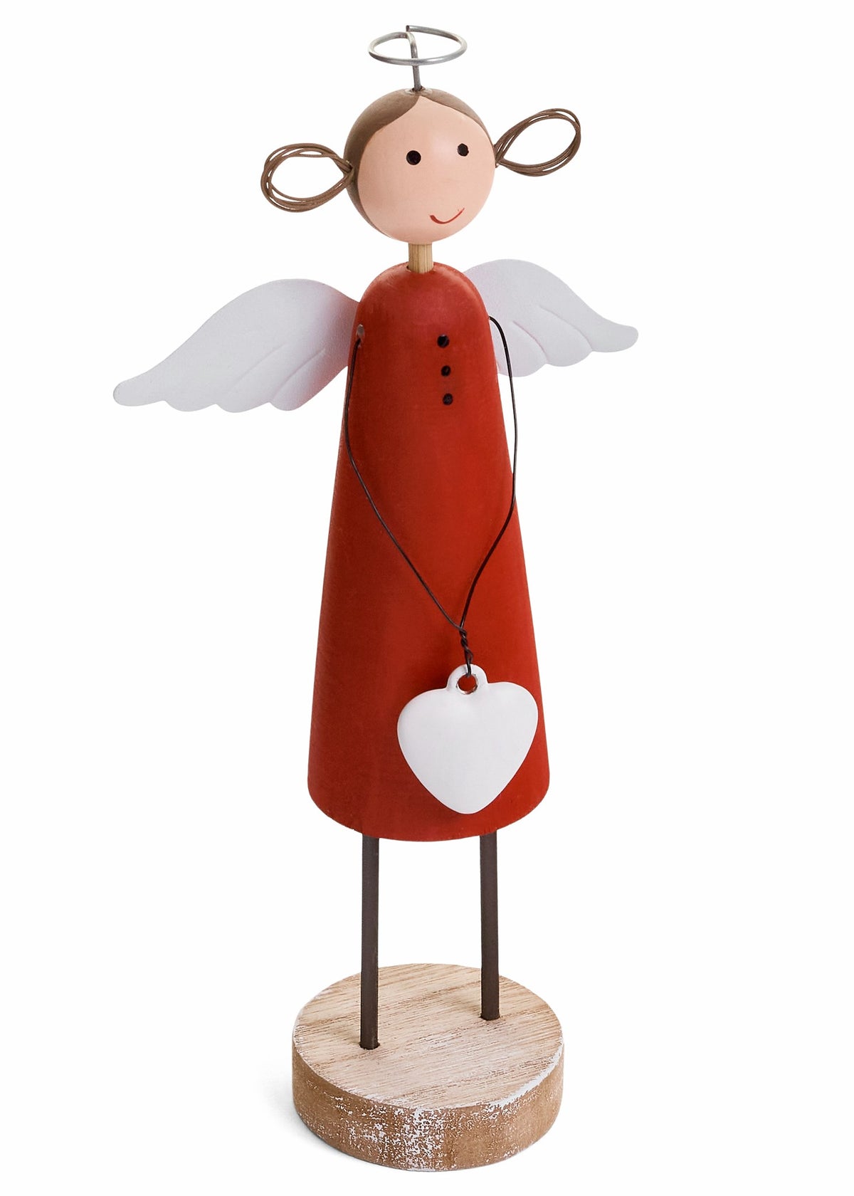 Wood Angel w/Heart