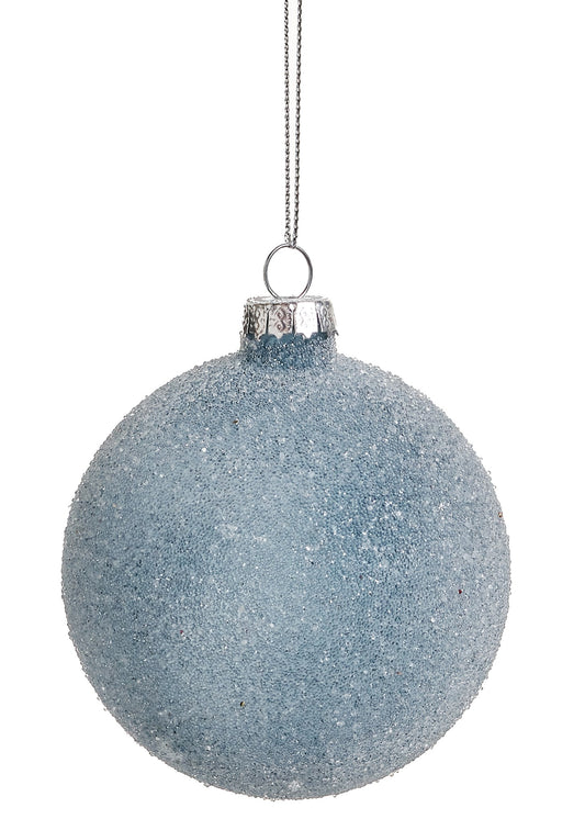 Frosted Blue Ornament