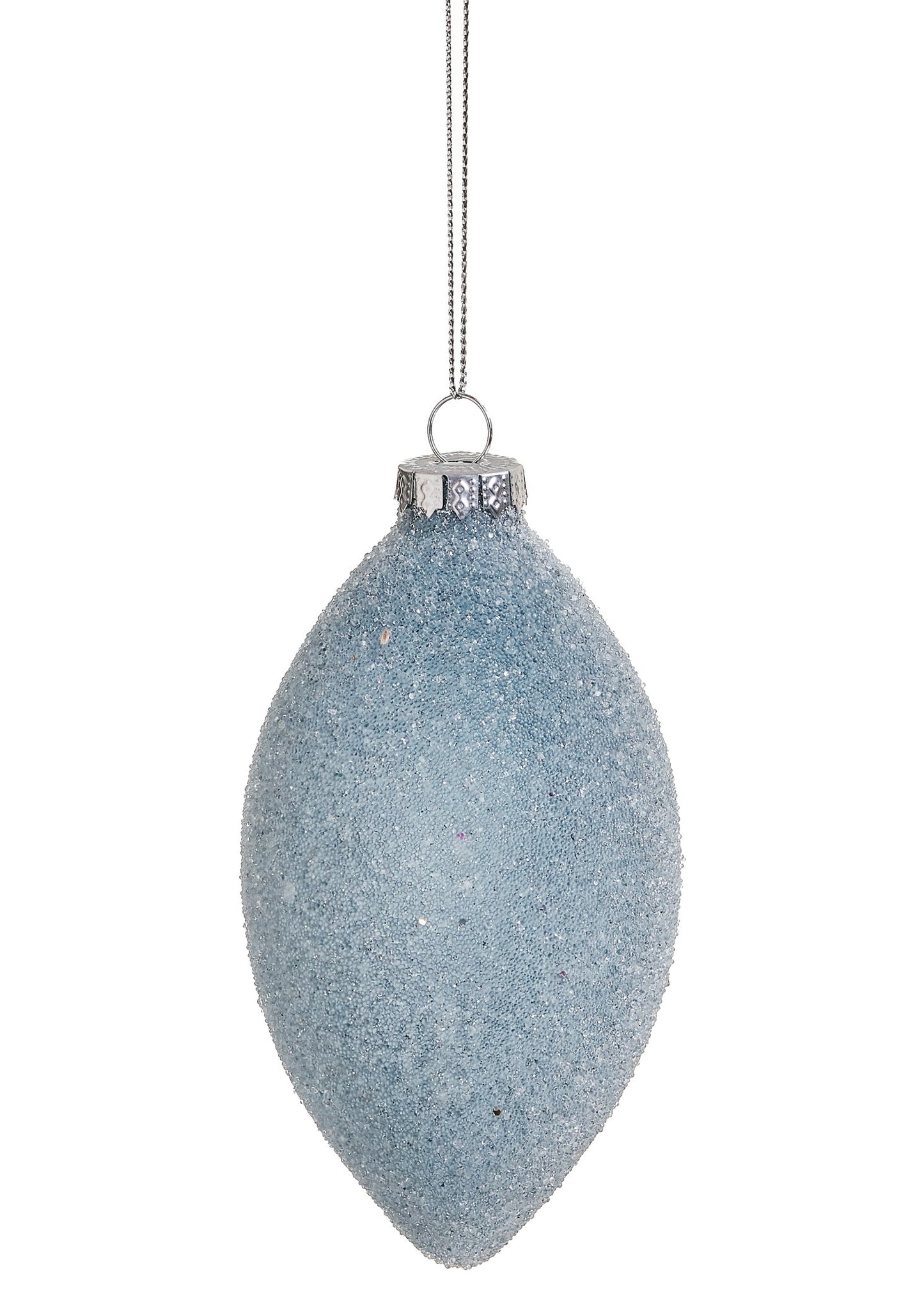 Frosted Blue Finial Ornament