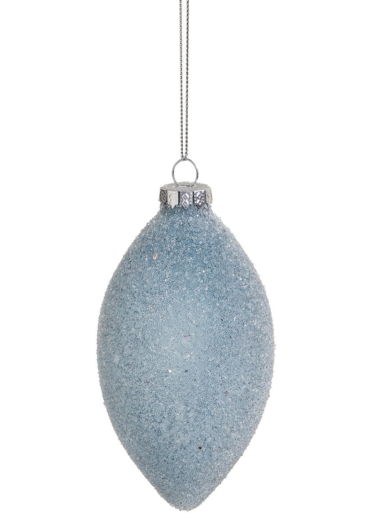 Frosted Blue Finial Ornament