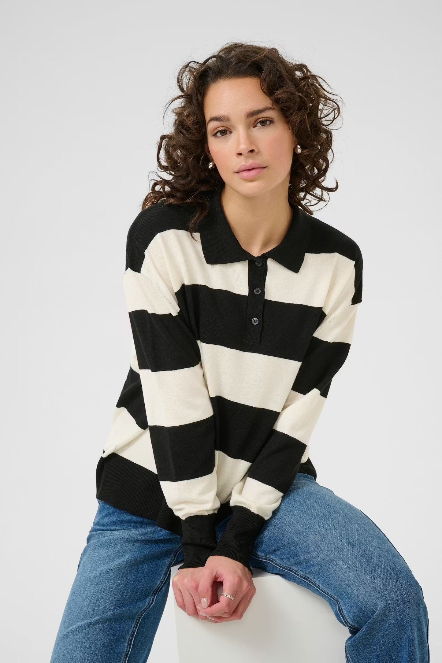 Lizza Striped Polo