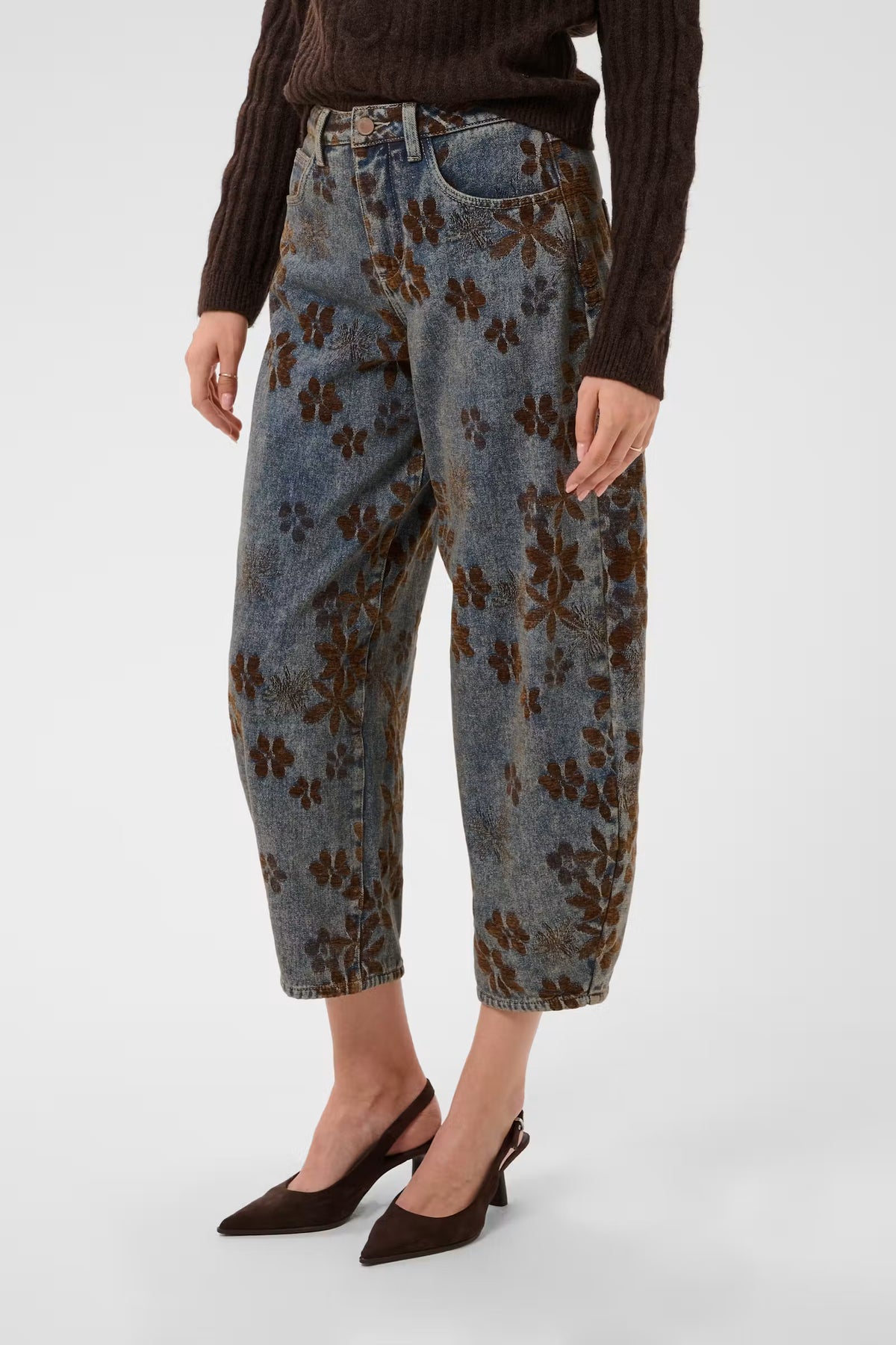 Ramona Barrel Floral Jean