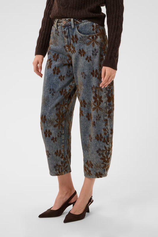 Ramona Barrel Floral Jean