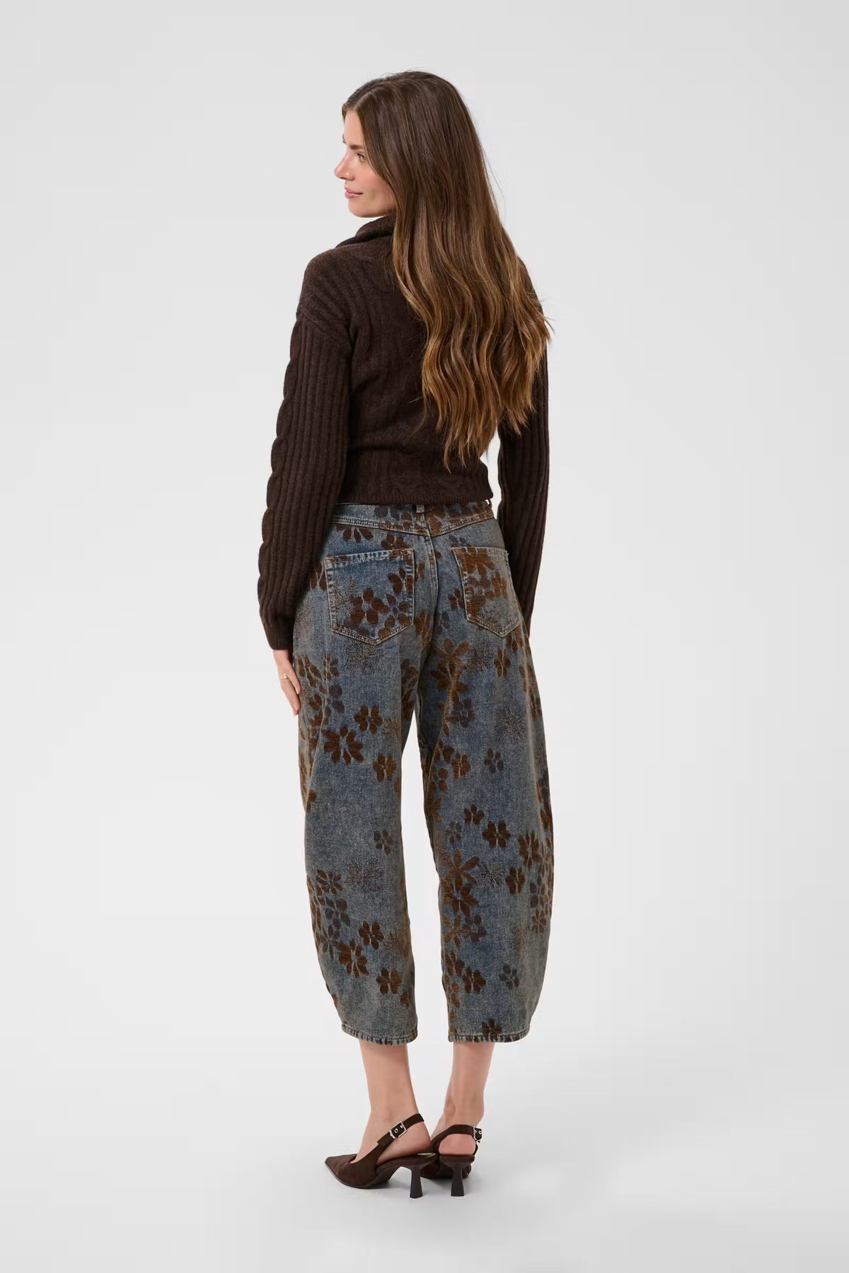 Ramona Barrel Floral Jean