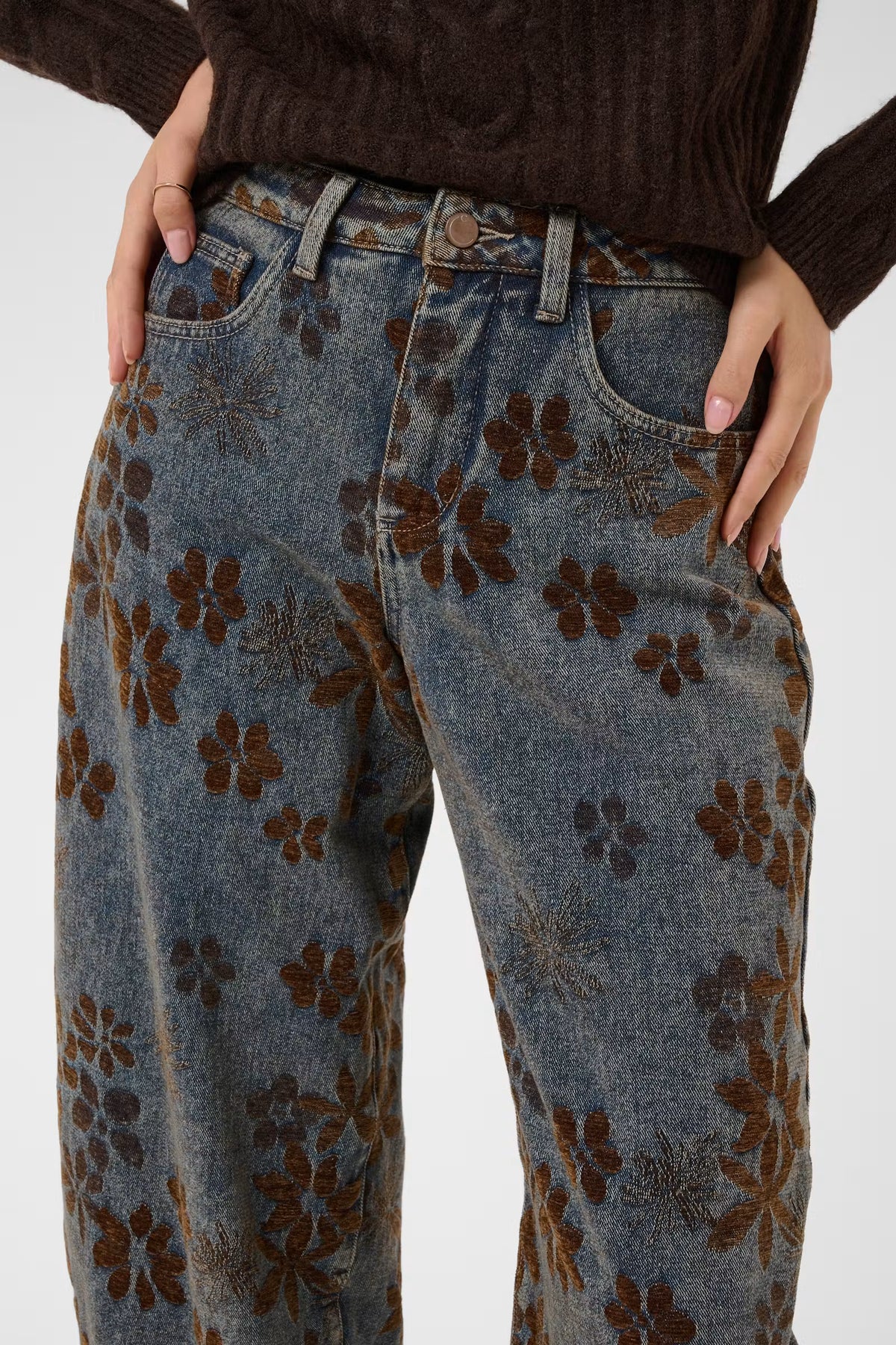 Ramona Barrel Floral Jean