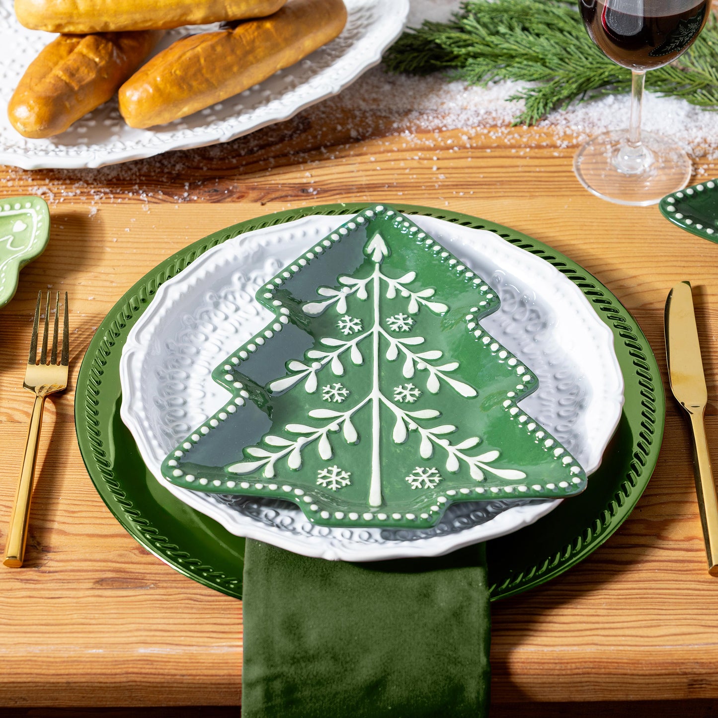 Shades of Green Tree Plate