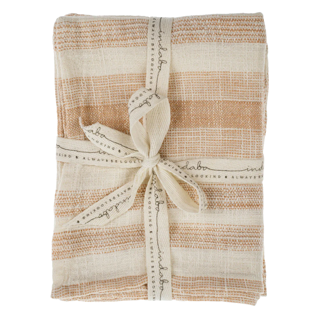 Cabana Stripe Tea Towels - S/2 - Sand