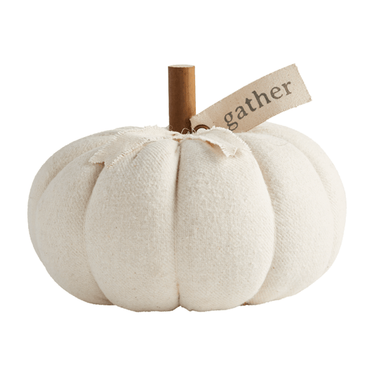 Small Grey Pumpkin w/gather Tag - 5"x8"