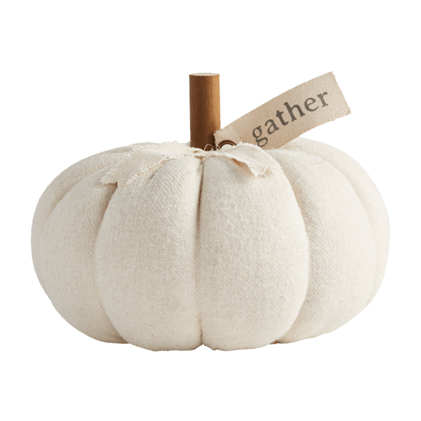Small Grey Pumpkin w/gather Tag - 5"x8"