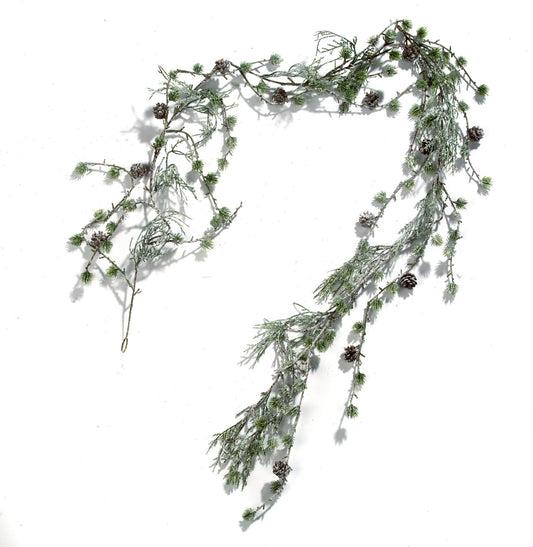 Pine Garland w/Snow