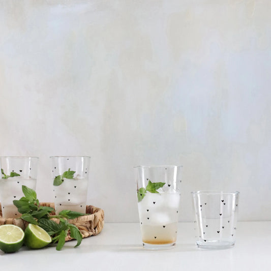 With Love Heart Glass