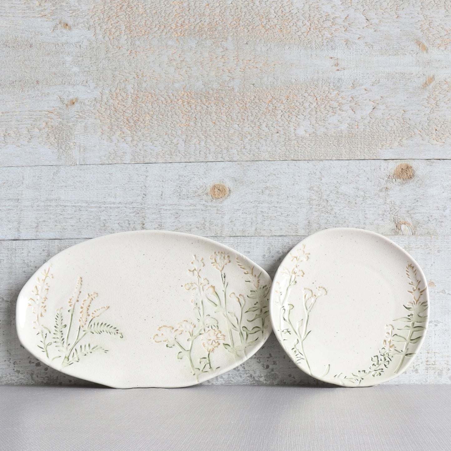 Embossed Floral Platter