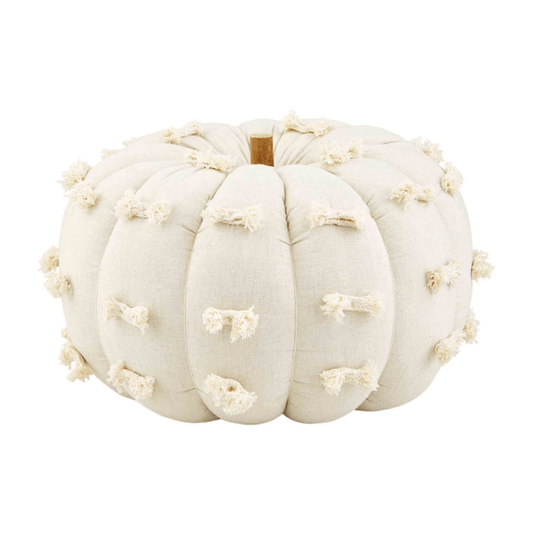 cream dotted pumpkin - large