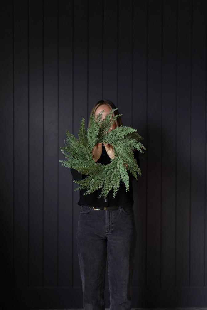Cypress Real Touch Wreath