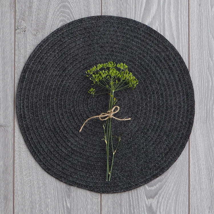 Urban Round Black Placemat