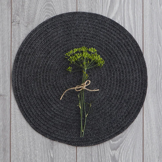 Urban Round Black Placemat