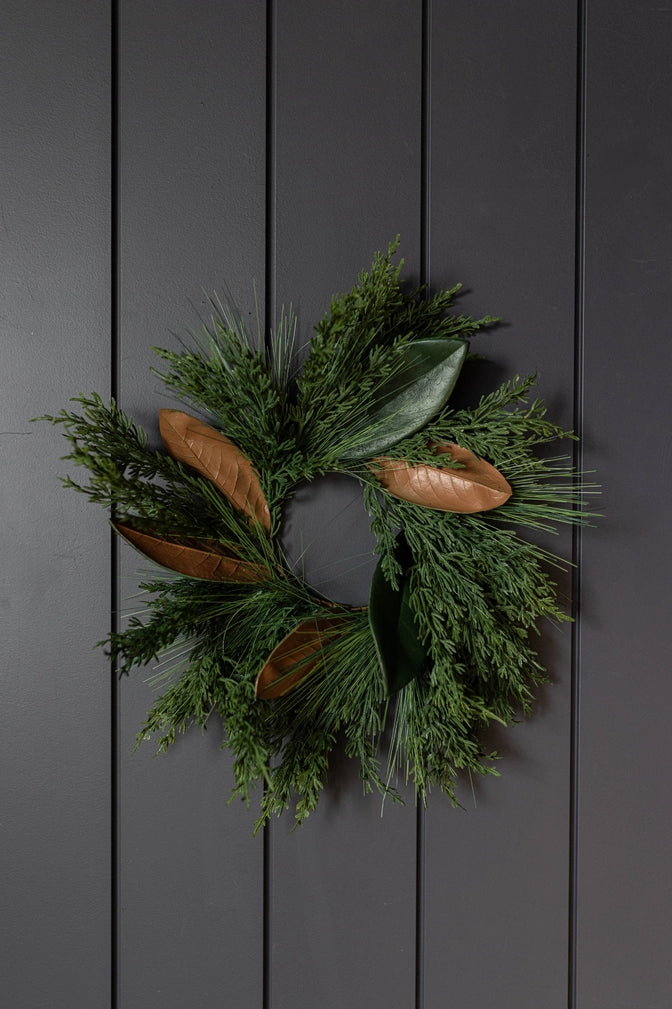 Magnolia Norfolk Cypress Wreath