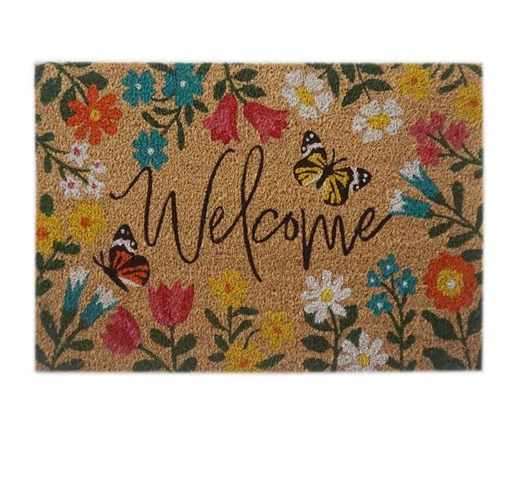 Welcome Floral Doormat