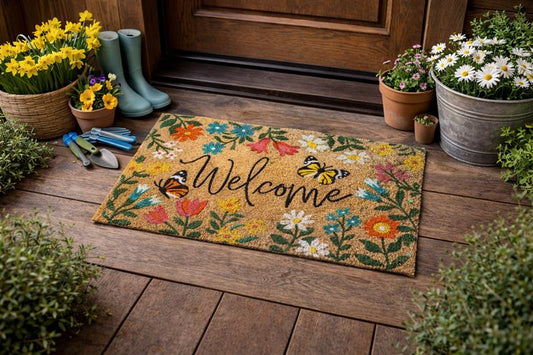 Welcome Floral Doormat
