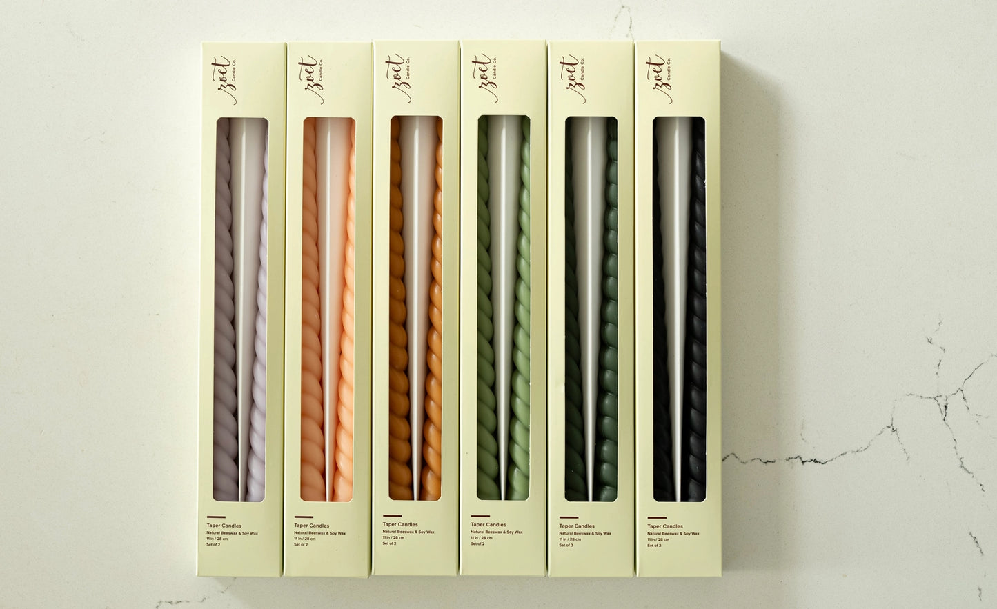 Twisted Taper Candle Set