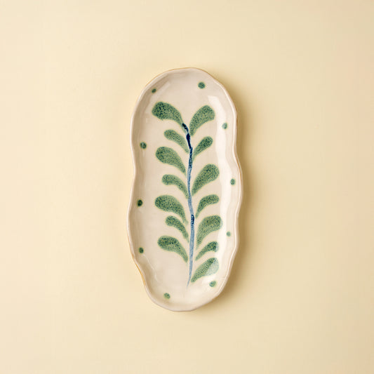Painted Petals Oval Plate