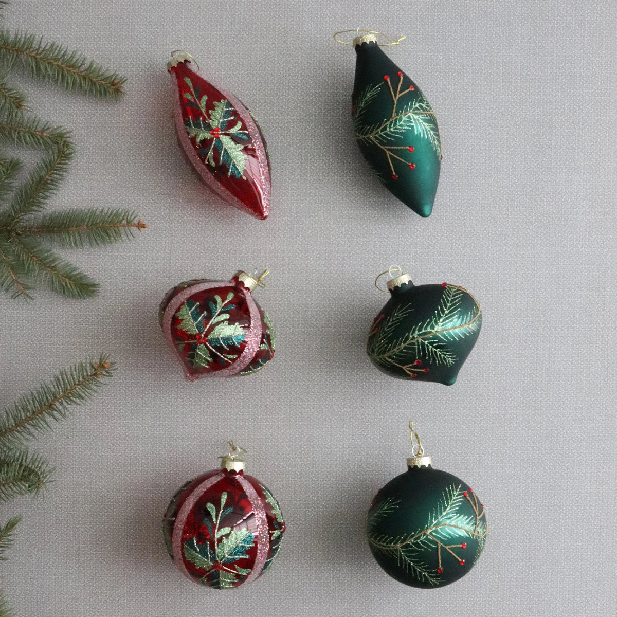 Frosted Holly Ornament