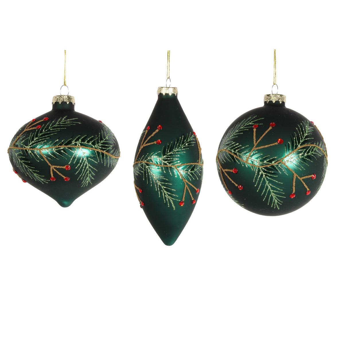 Frosted Holly Ornament