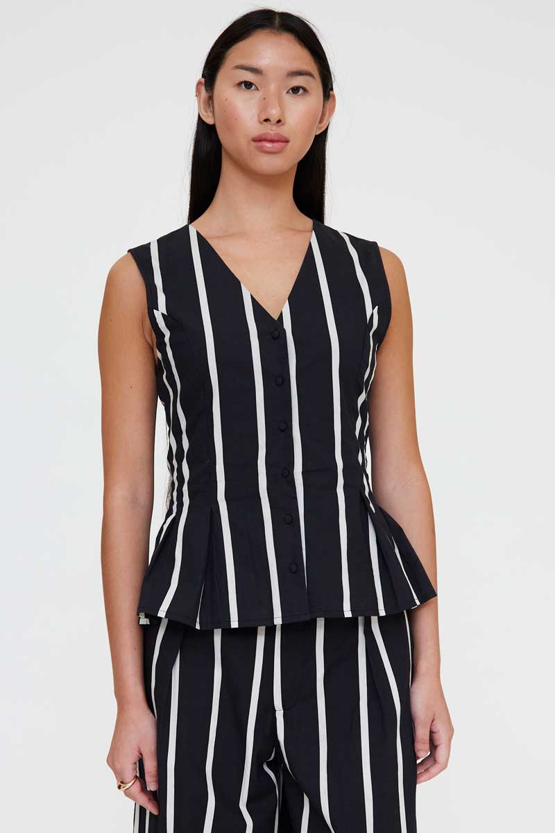 Black Stripe Vest