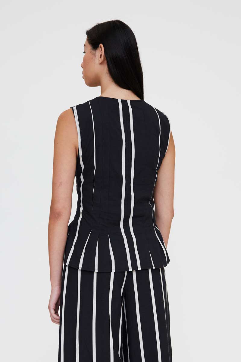 Black Stripe Vest