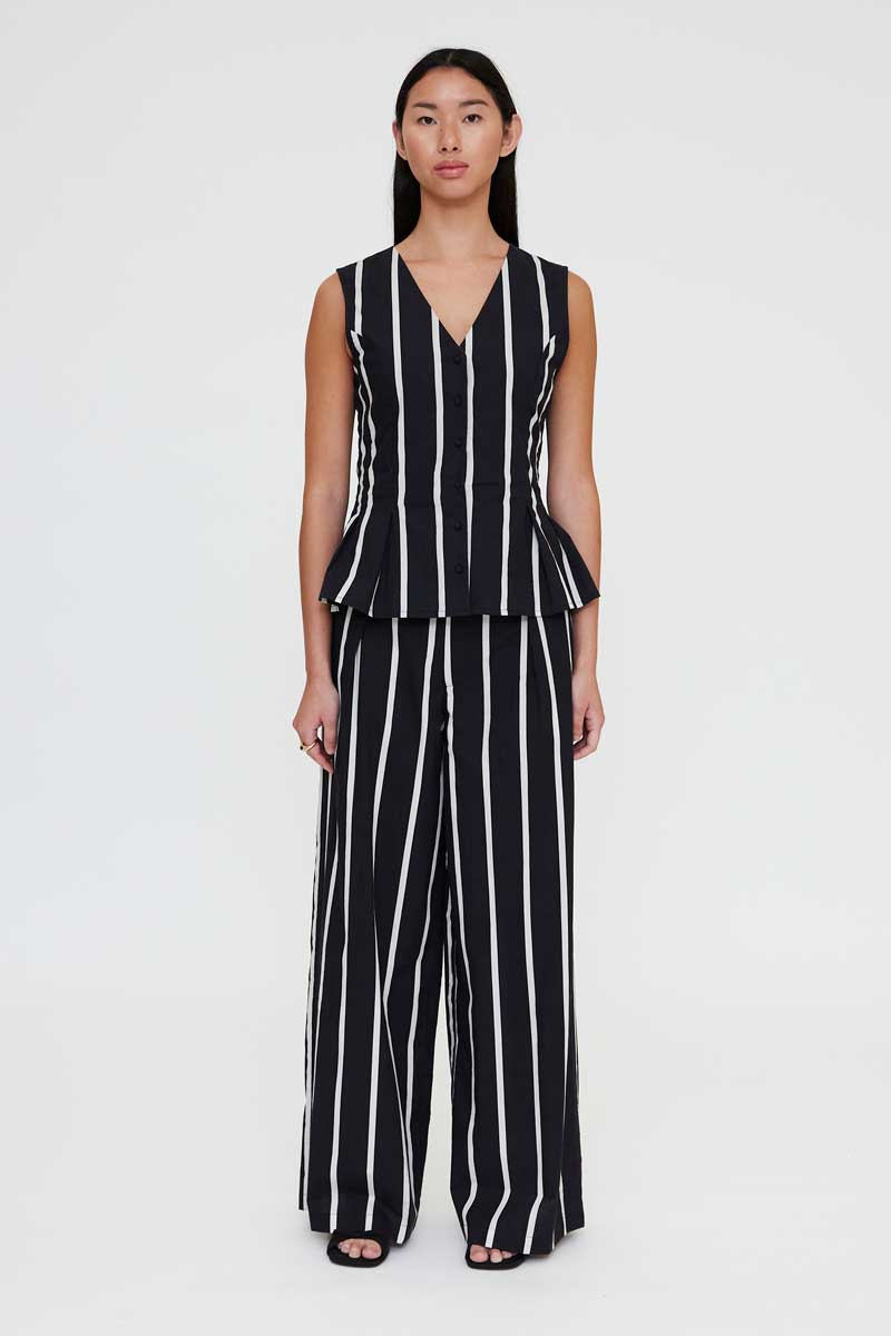 Black Stripe Vest