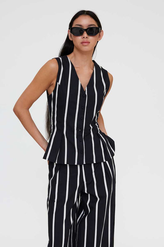Black Stripe Vest