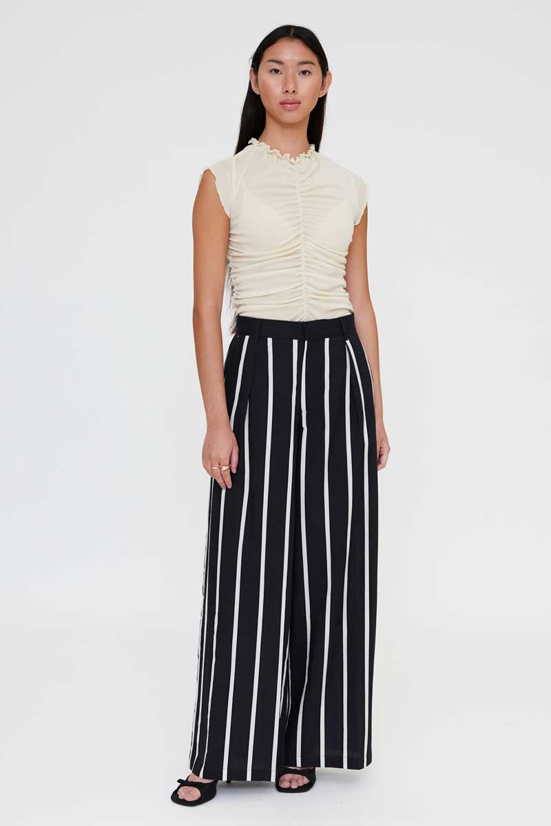 Black Stripe Pant