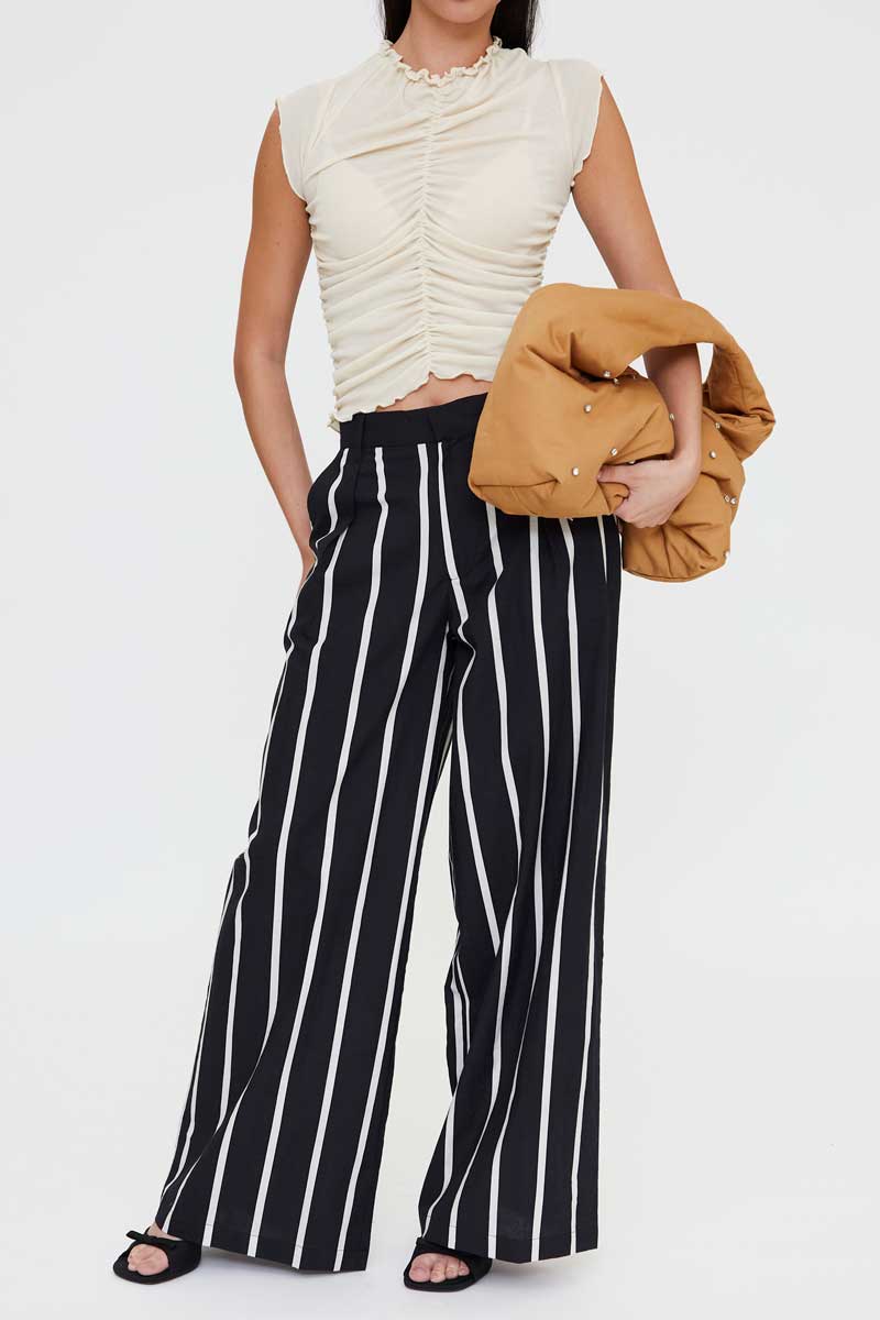 Black Stripe Pant