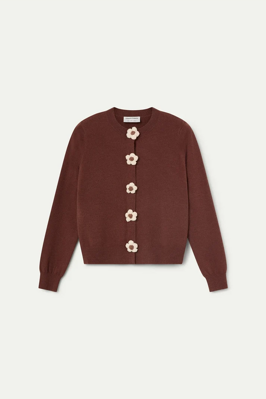 Flower Button Cardigan