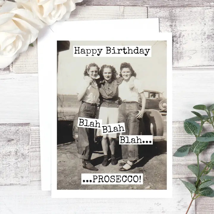 Blah, Blah, Prosecco Card