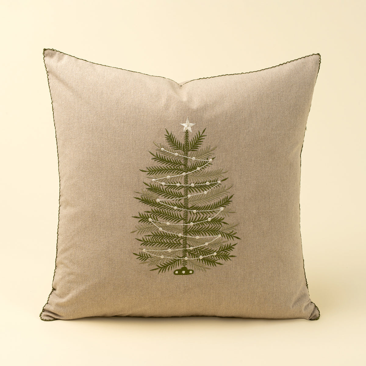 Embroidered Tree Pillow