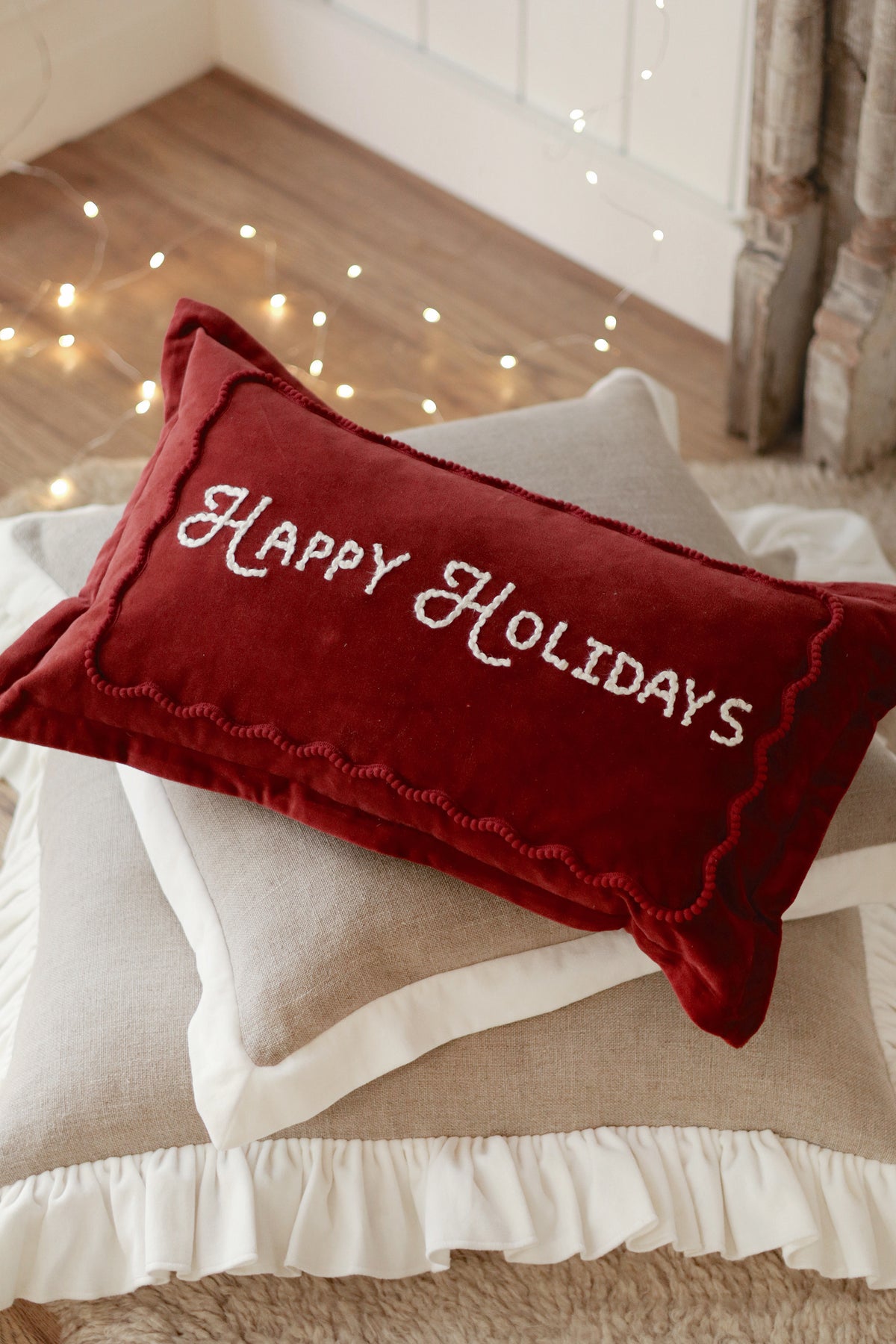 Happy Holidays Pillow