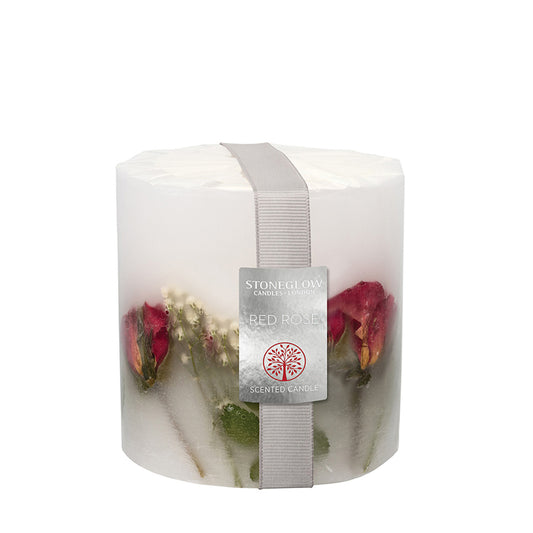 Red Rose Pillar Candle