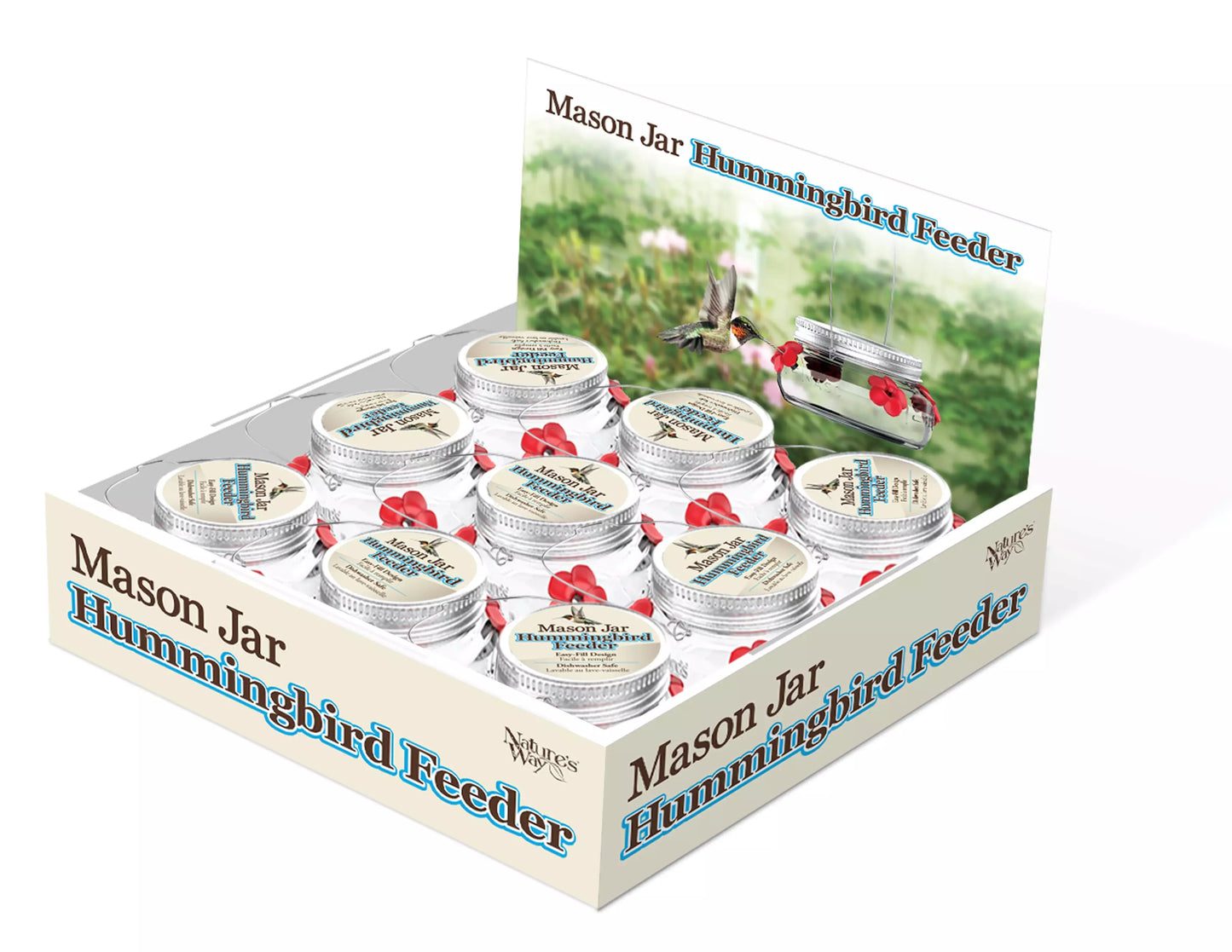 Mason Jar Hummingbird Feeder