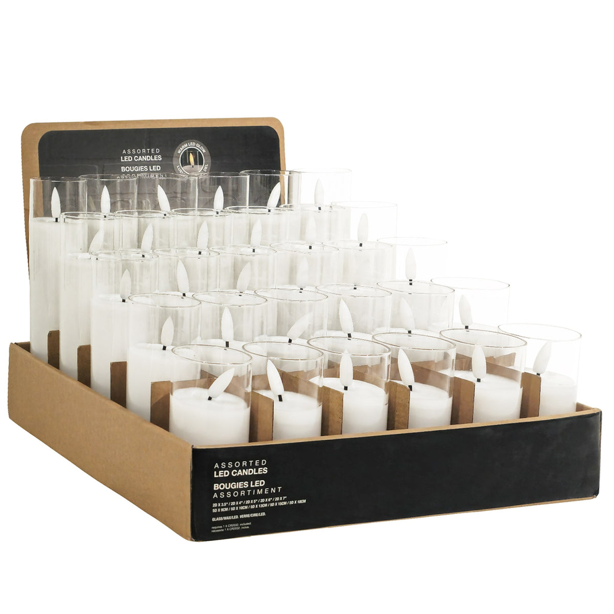 LED Glass Candle
