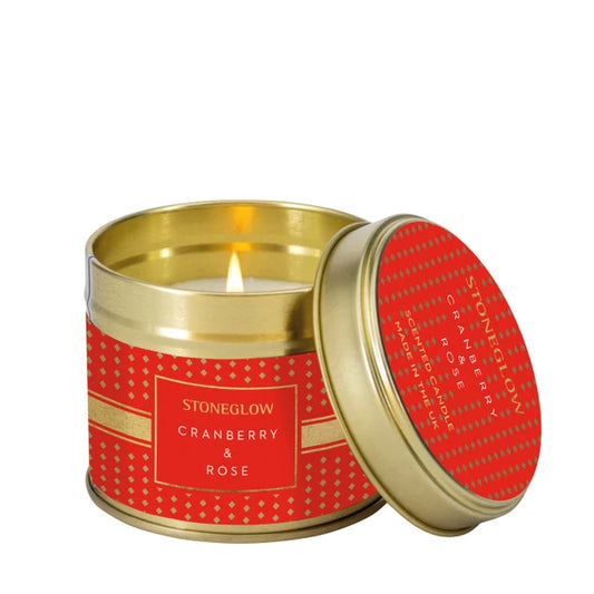 Cranberry & Rose Candle Tin